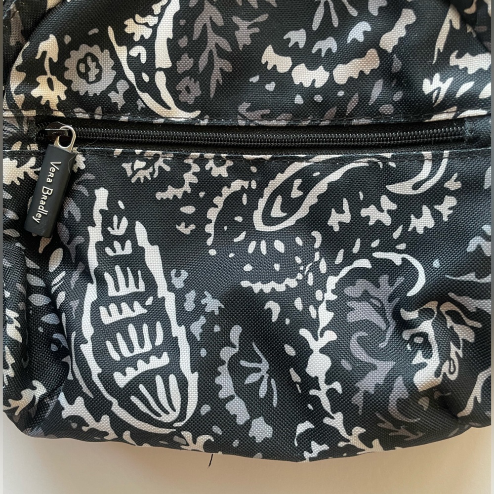 Vera Bradley Black white gray small nylon Backpack - Picture 2 of 8